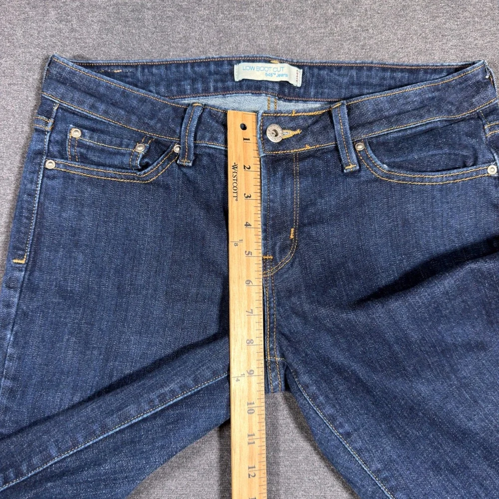 Levi's 545 Jeans Women's 8 Blue Low Rise Boot Cut Denim Stretch Dark Wash Boho